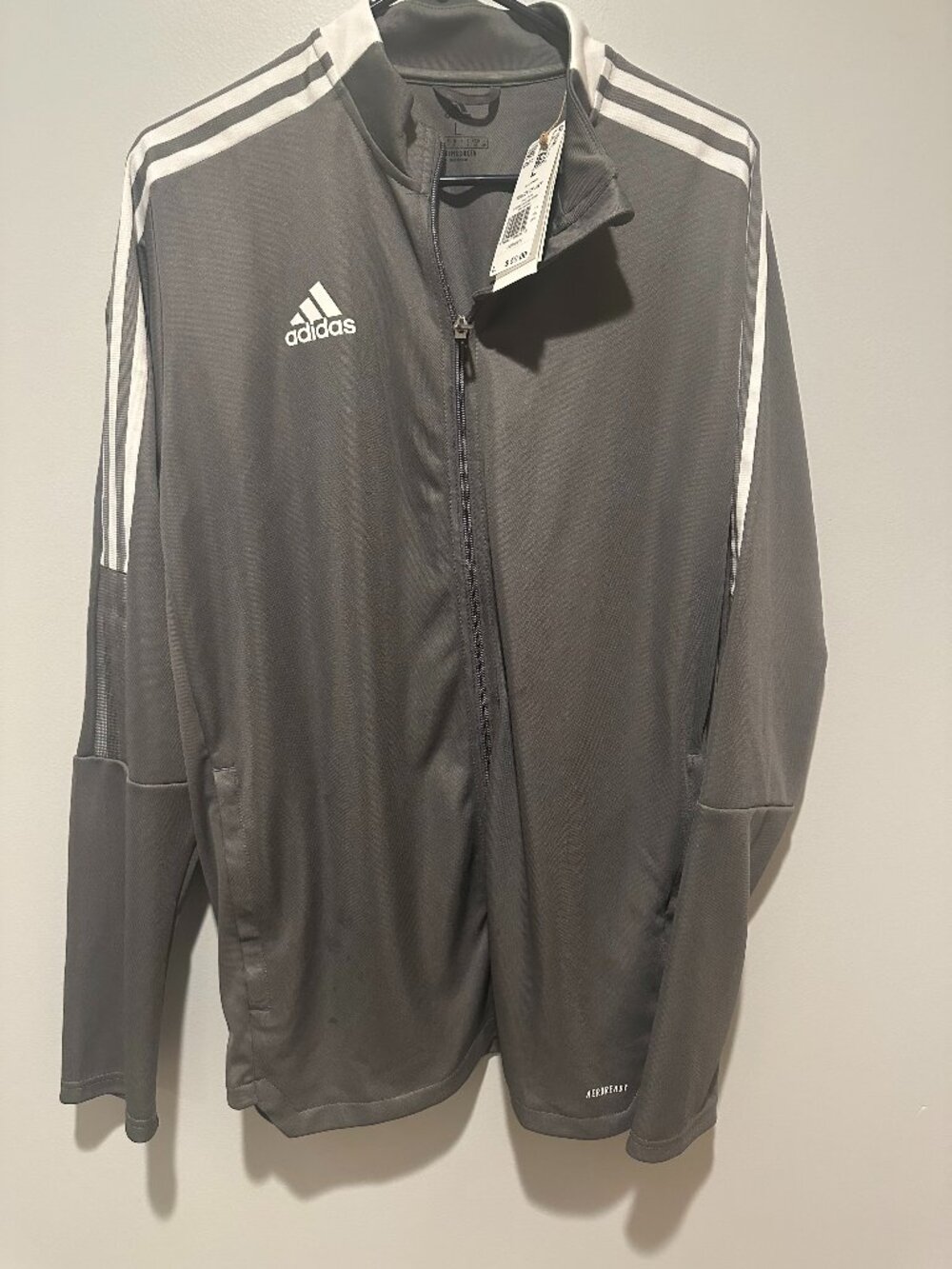 Adidas Black Zip Up Jacket Men’s Large Brand New Athletic Jacket